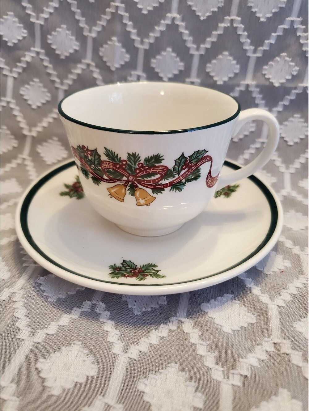 1 Johnson Brother's Christmas Tea Cup With Saucer